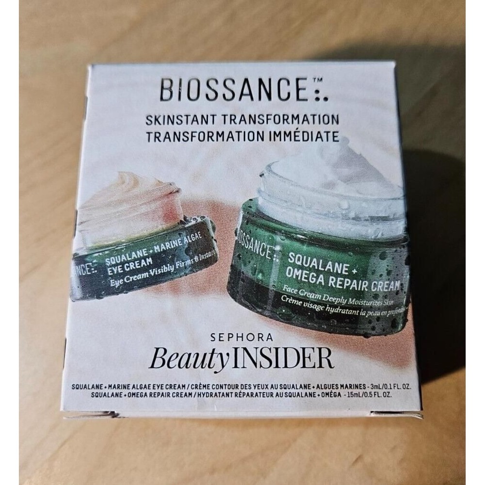 Biossance Skinstant Transformation Squalane Repair Marine Algae Eye Cream Set